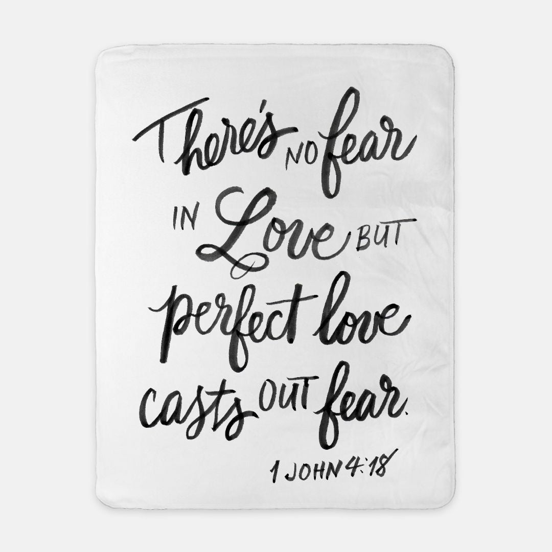 Farmhouse Sherpa Blanket – 1 John 4:18